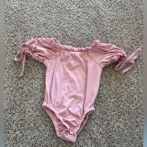 Adorable Pink Ruffled Kids Bodysuit